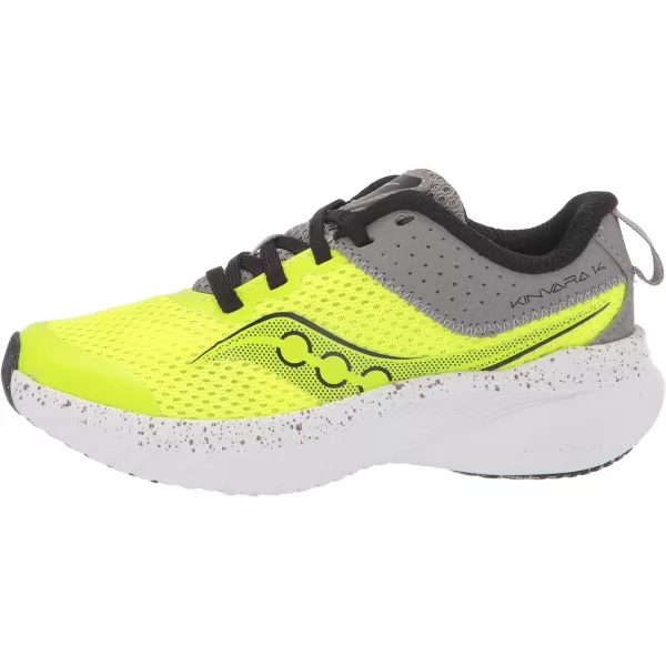 imageSaucony UnisexChild Kinvara 14 Lace to Toe SneakerCitronGrey