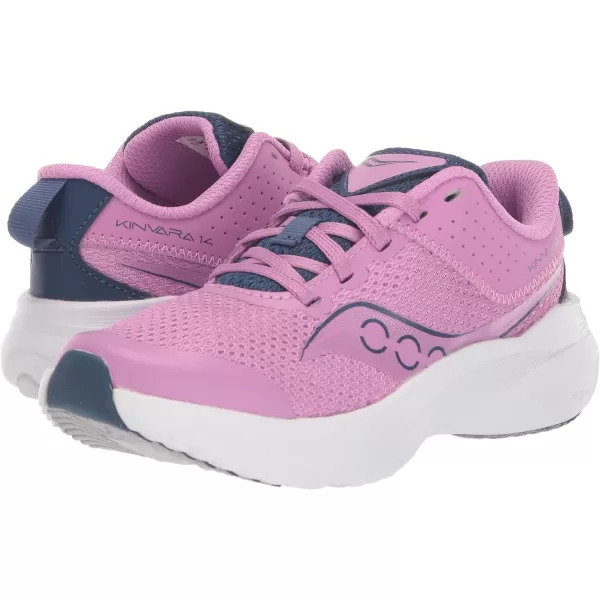 imageSaucony UnisexChild Kinvara 14 Lace to Toe SneakerGrapeIndigo
