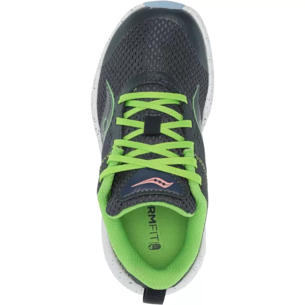 imageSaucony UnisexChild Kinvara 14 Lace to Toe SneakerNavyGreen