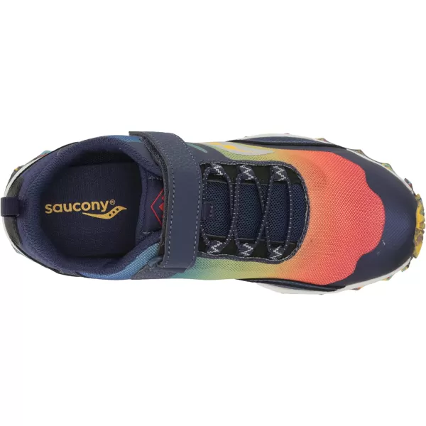 imageSaucony UnisexChild Peregrine 12 Shield Alternative Closure Hiking ShoeBlueRedYellow