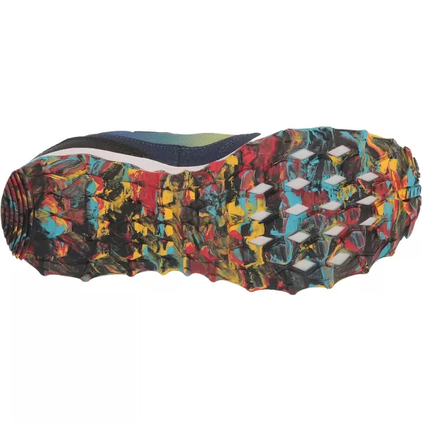imageSaucony UnisexChild Peregrine 12 Shield Alternative Closure Hiking ShoeBlueRedYellow