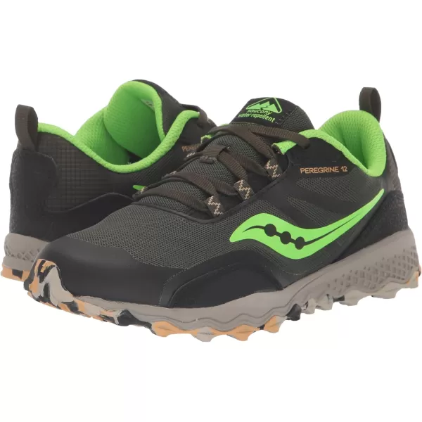 imageSaucony UnisexChild Peregrine 12 Shield SneakerBlackSlime