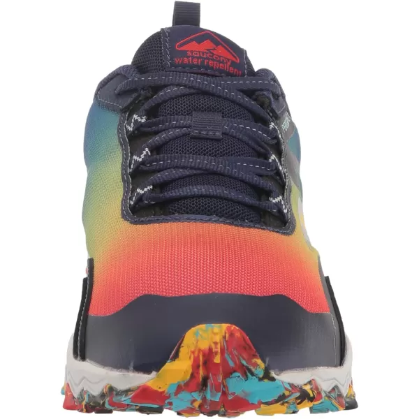 imageSaucony UnisexChild Peregrine 12 Shield SneakerBlueRedYellow