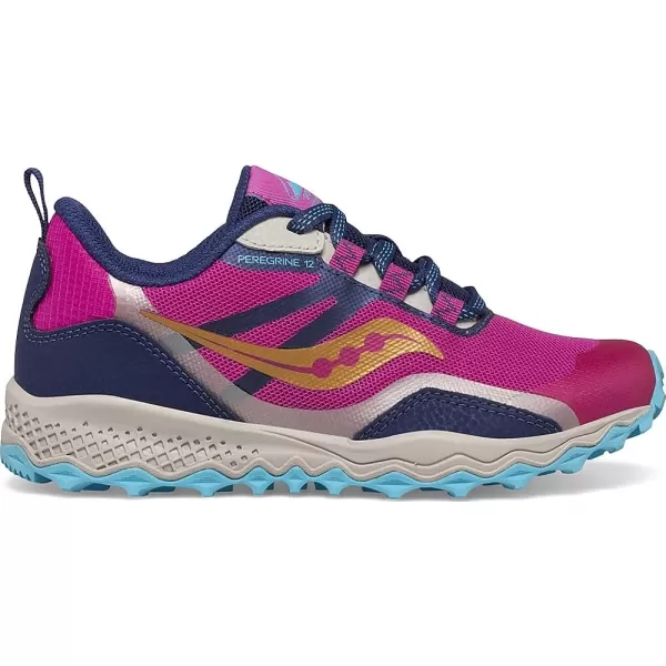 imageSaucony UnisexChild Peregrine 12 Shield SneakerNavyTurqPink