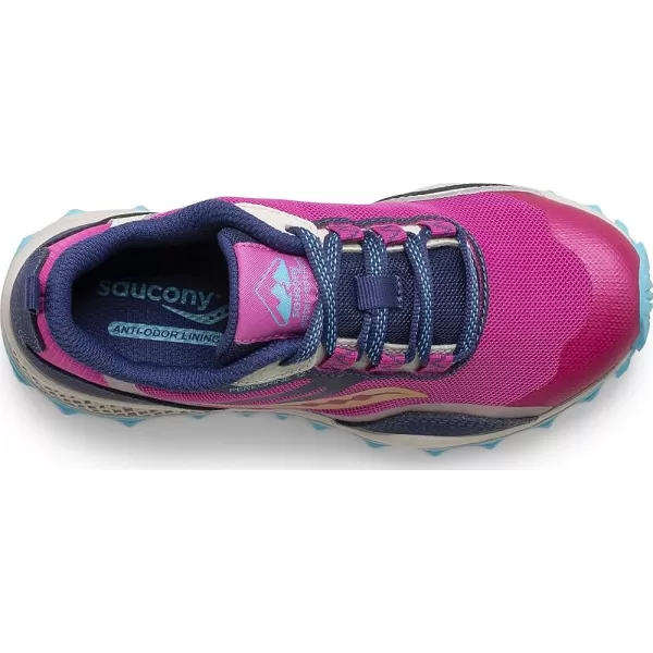 imageSaucony UnisexChild Peregrine 12 Shield SneakerNavyTurqPink