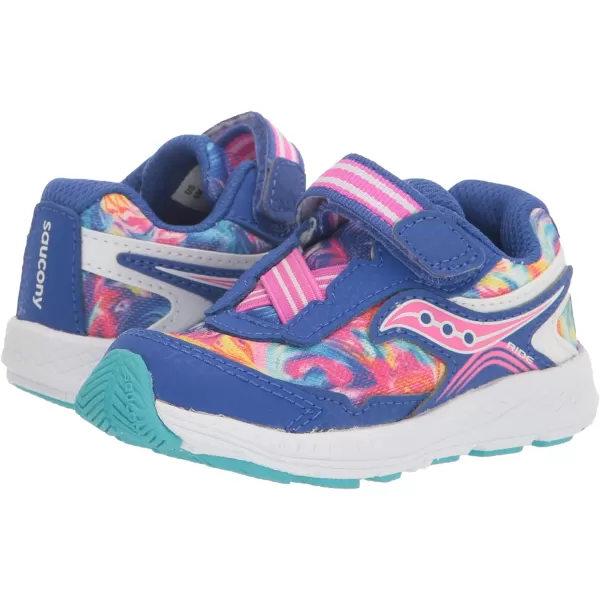 imageSaucony UnisexChild Ride 10 Jr Running ShoeBlue Swirl