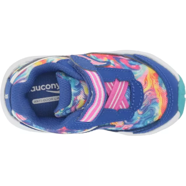 imageSaucony UnisexChild Ride 10 Jr Running ShoeBlue Swirl