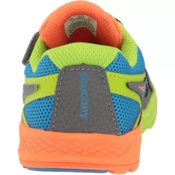 imageSaucony UnisexChild Ride 10 Jr Running ShoeBlueMulti