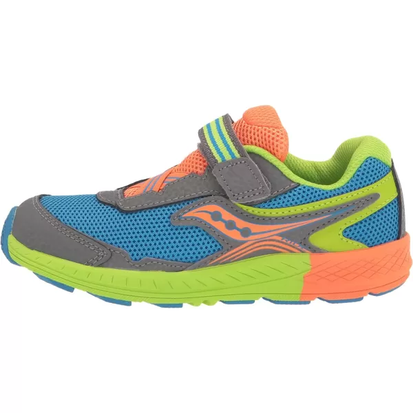 imageSaucony UnisexChild Ride 10 Jr Running ShoeBlueMulti