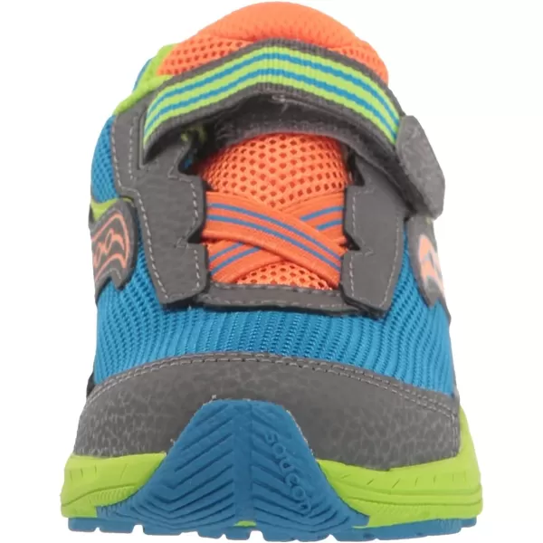 imageSaucony UnisexChild Ride 10 Jr Running ShoeBlueMulti