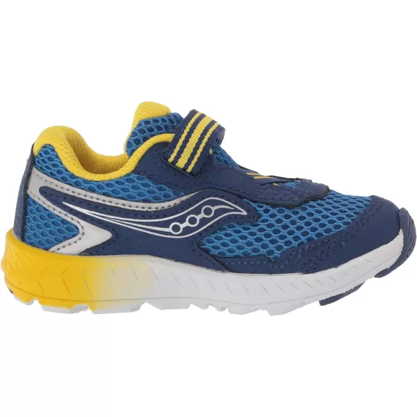 imageSaucony UnisexChild Ride 10 Jr Running ShoeBlueYellow