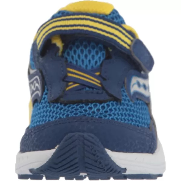 imageSaucony UnisexChild Ride 10 Jr Running ShoeBlueYellow