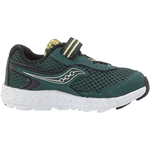 imageSaucony UnisexChild Ride 10 Jr Running ShoeGreenGoldBlack