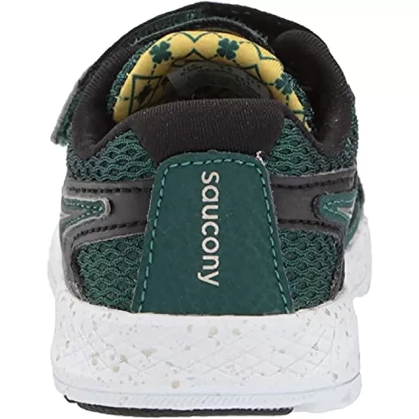 imageSaucony UnisexChild Ride 10 Jr Running ShoeGreenGoldBlack