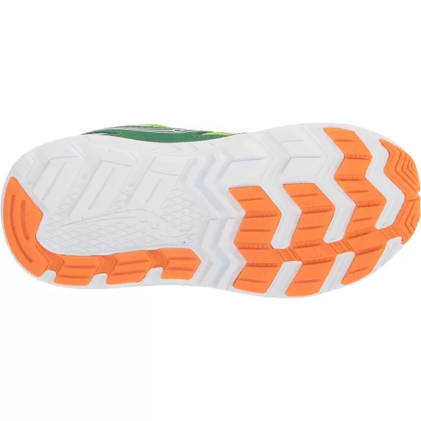 imageSaucony UnisexChild Ride 10 Jr Running ShoeGreenWhite