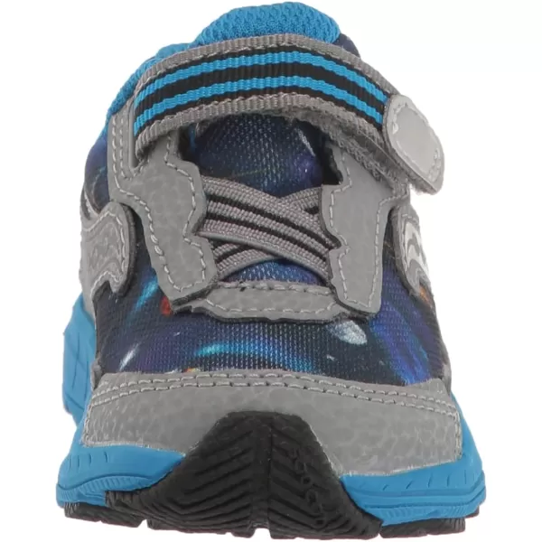 imageSaucony UnisexChild Ride 10 Jr Running ShoeGreyBlueSpace