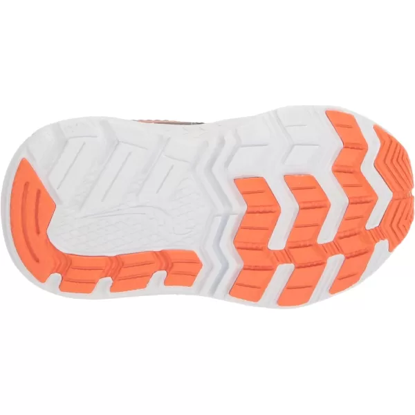 imageSaucony UnisexChild Ride 10 Jr Running ShoeGreyOrange