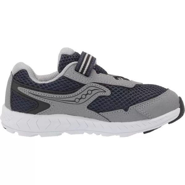 imageSaucony UnisexChild Ride 10 Jr Running ShoeNavyGrey
