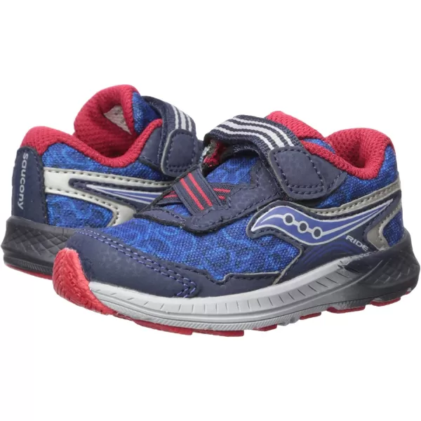 imageSaucony UnisexChild Ride 10 Jr Running ShoeNavyRed