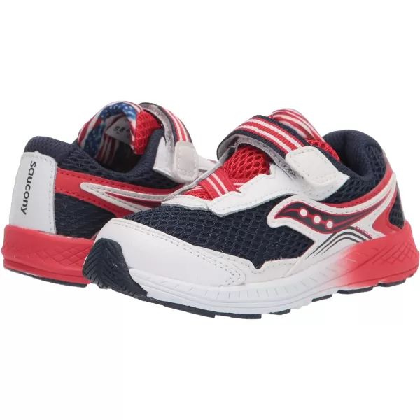 imageSaucony UnisexChild Ride 10 Jr Running ShoeRedWhiteBlue