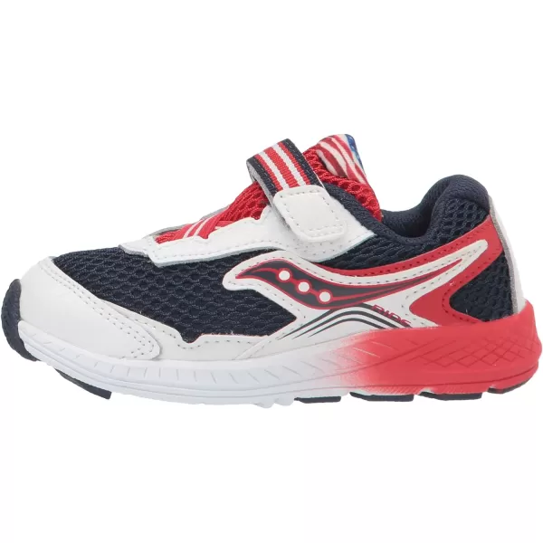imageSaucony UnisexChild Ride 10 Jr Running ShoeRedWhiteBlue