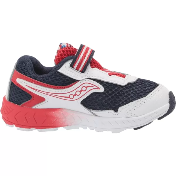imageSaucony UnisexChild Ride 10 Jr Running ShoeRedWhiteBlue