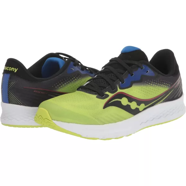 imageSaucony UnisexChild Ride 14 Running ShoeAcidLime