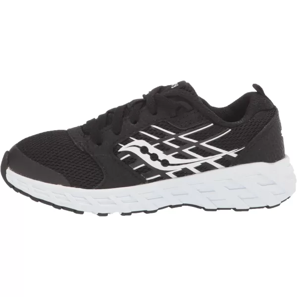 imageSaucony UnisexChild Wind 20 SneakerBlackWhite