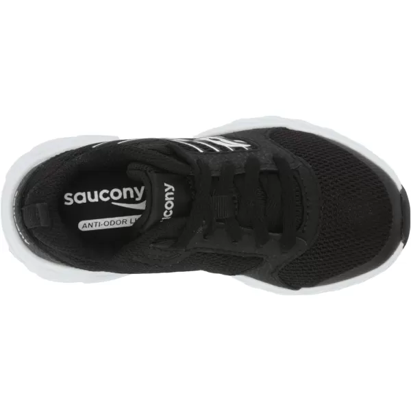 imageSaucony UnisexChild Wind 20 SneakerBlackWhite