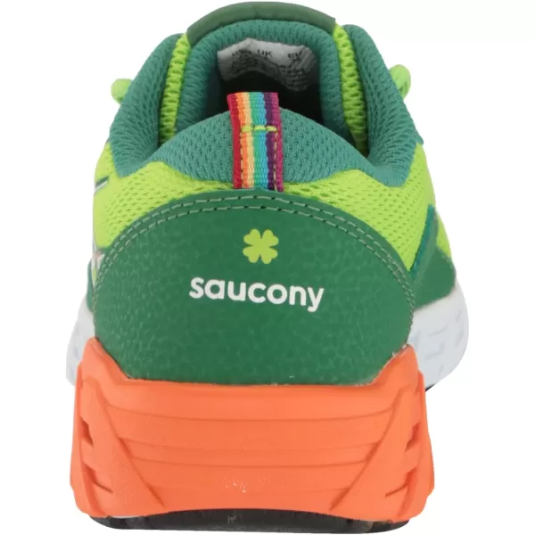 imageSaucony UnisexChild Wind 20 SneakerGreenOrange