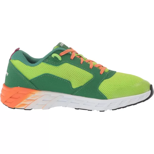 imageSaucony UnisexChild Wind 20 SneakerGreenOrange