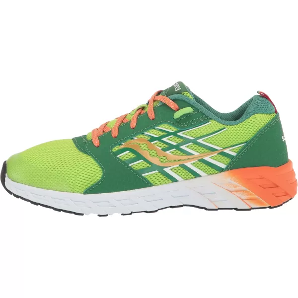 imageSaucony UnisexChild Wind 20 SneakerGreenOrange