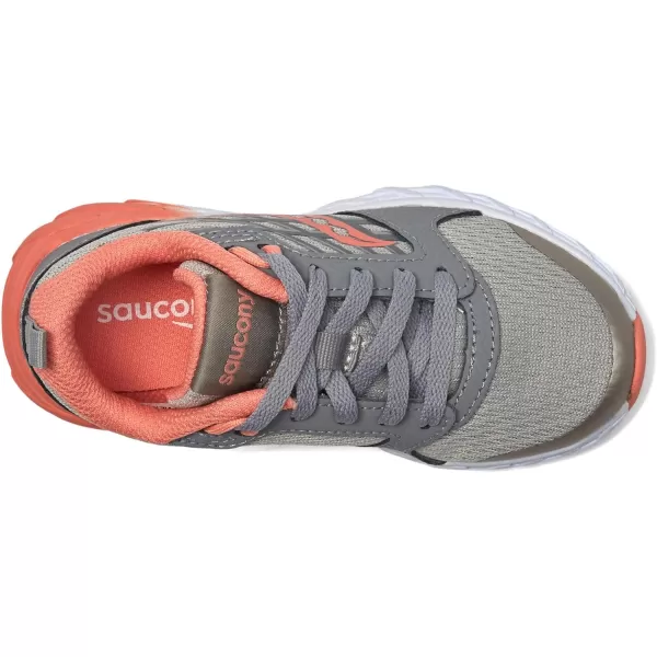 imageSaucony UnisexChild Wind 20 SneakerGreyCoral