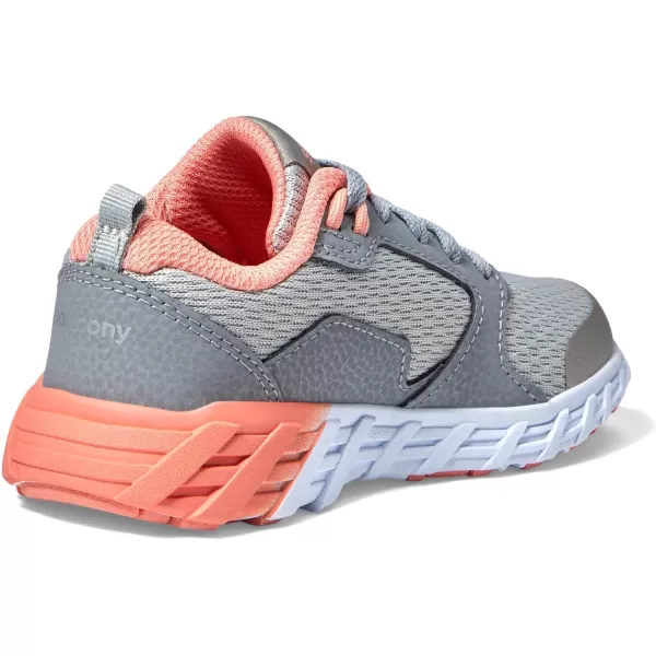 imageSaucony UnisexChild Wind 20 SneakerGreyCoral