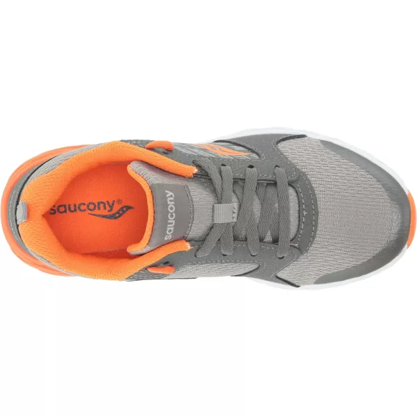 imageSaucony UnisexChild Wind 20 SneakerGreyOrange