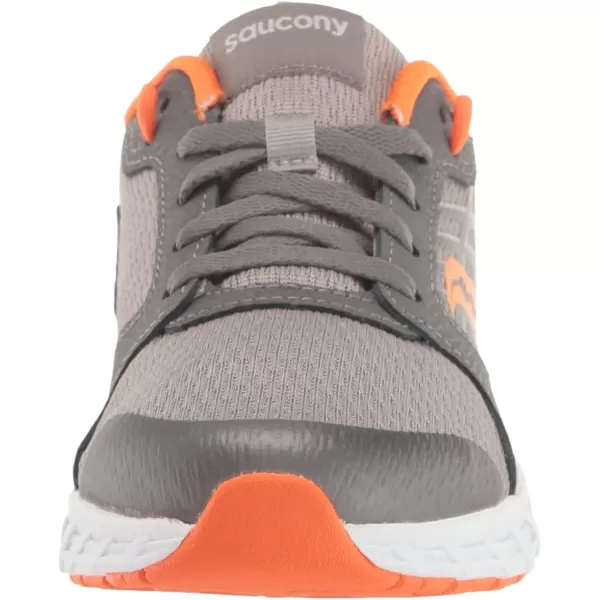 imageSaucony UnisexChild Wind 20 SneakerGreyOrange