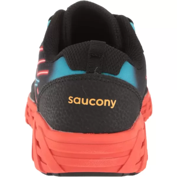 imageSaucony UnisexChild Wind 20 SneakerNeonBlackRed