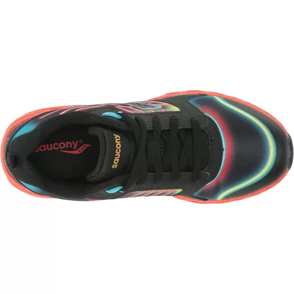 imageSaucony UnisexChild Wind 20 SneakerNeonBlackRed