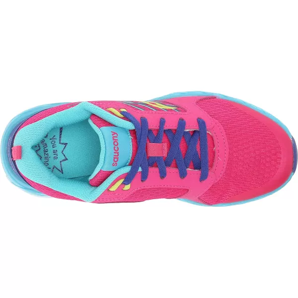 imageSaucony UnisexChild Wind 20 SneakerPinkBlueGrey