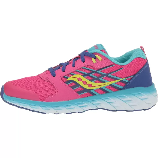 imageSaucony UnisexChild Wind 20 SneakerPinkBlueGrey
