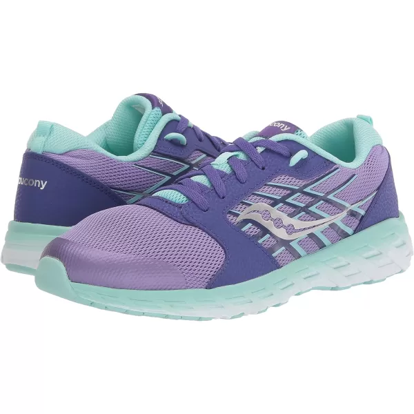 imageSaucony UnisexChild Wind 20 SneakerPurpleTurq