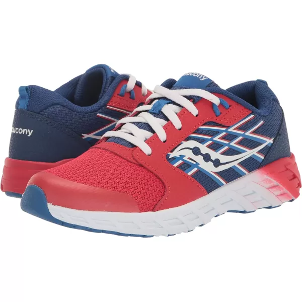 imageSaucony UnisexChild Wind 20 SneakerRedBlue