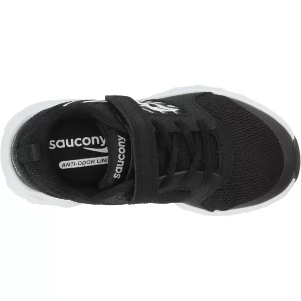 imageSaucony UnisexChild Wind Alternative Closure 20 Running ShoeBlackWhite