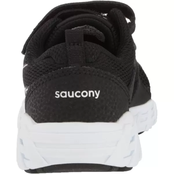 imageSaucony UnisexChild Wind Alternative Closure 20 Running ShoeBlackWhite