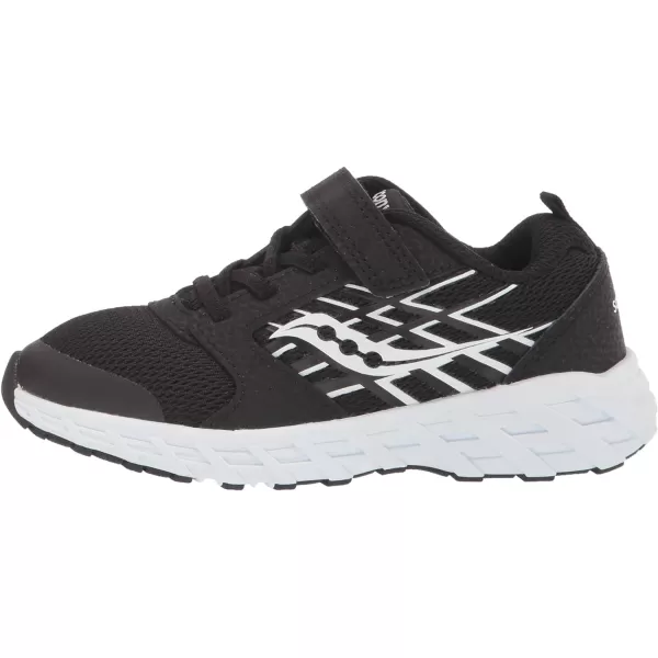 imageSaucony UnisexChild Wind Alternative Closure 20 Running ShoeBlackWhite