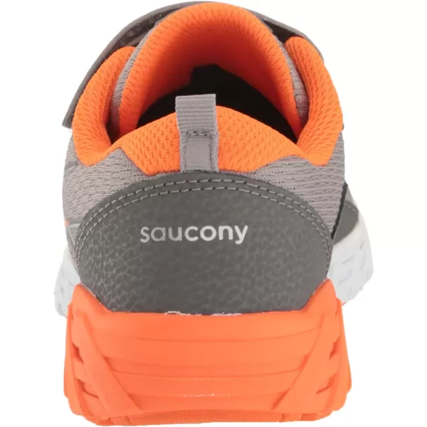 imageSaucony UnisexChild Wind Alternative Closure 20 Running ShoeGreyOrange