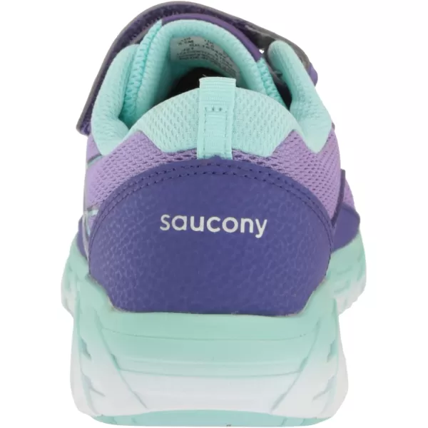 imageSaucony UnisexChild Wind Alternative Closure 20 Running ShoePurpleTurq