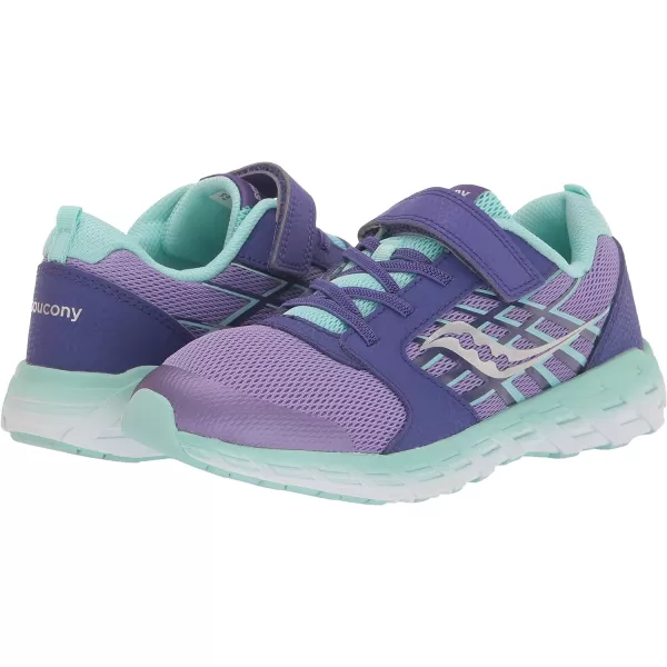 imageSaucony UnisexChild Wind Alternative Closure 20 Running ShoePurpleTurq