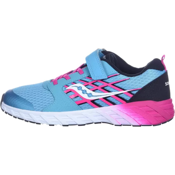 imageSaucony UnisexChild Wind Alternative Closure 20 Running ShoeTurqPinkBlack