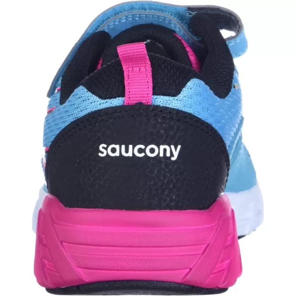 imageSaucony UnisexChild Wind Alternative Closure 20 Running ShoeTurqPinkBlack